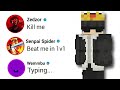 I Asked 100 Minecraft Youtubers To Give Me a PvP Challenge