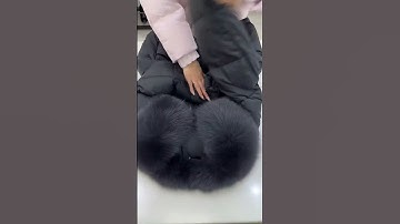 part 9  horn button goose down jacket with a removable fox fur collar and goose down filling inside