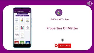 Properties Of Matter | Physics MCQs | Physics MCQs with Answers | Test preparation MCQs screenshot 4