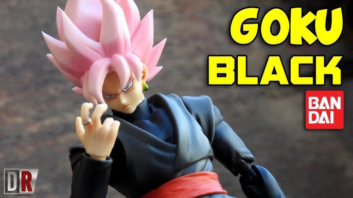 Review GOKU BLACK SH Figuarts Dragon Ball Super - SSJ Rosé - Bandai boneco  brinquedo em português 