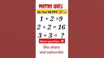 comments your answer ☠️☠️ #shortsfeed #shorts #mathtest #iqtest #mathexam #puzzle #mathquiz #maths