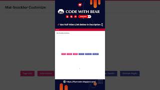 Mat-Snackbar Customize | Angular 15 #shorts #short #shortvideo #youtubeshorts #youtube