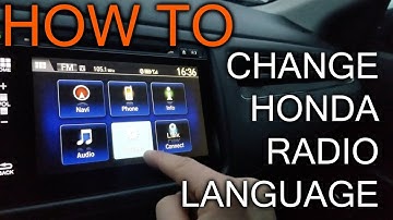 How to Change Language on Honda HRV Radio