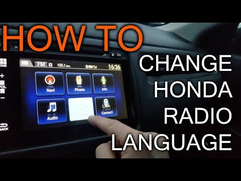 How to Change Language on Honda HRV Radio