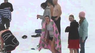 Jenny jumping in frozen Utah Lake.avi