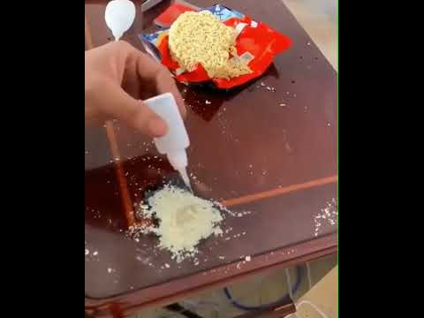 guy fixed a table with instant noodles - YouTube