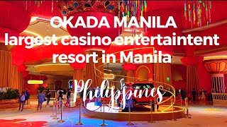 Tour of OKADA MANILA largest casino entertainment resort hotel in Parañaque Metro Manila PHILIPPINES