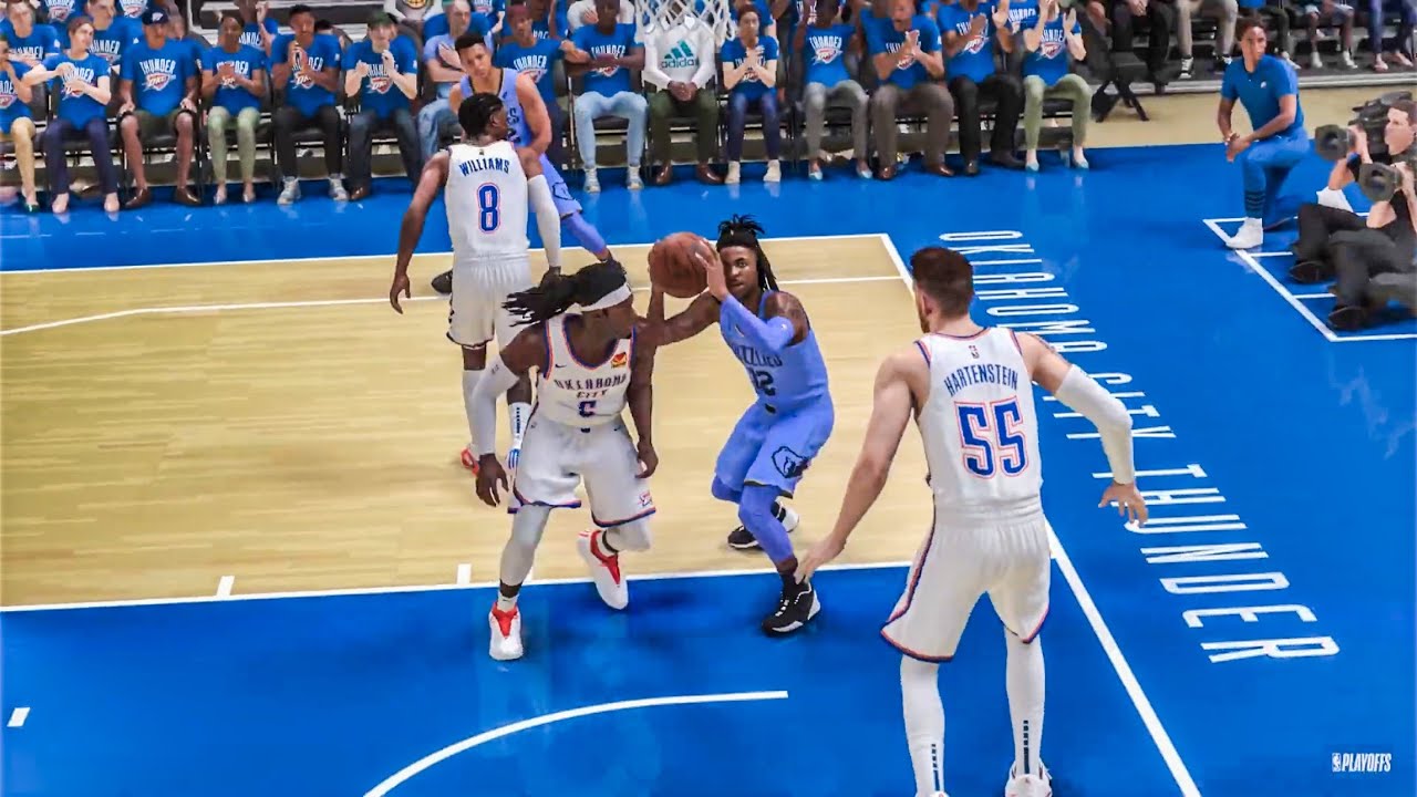 OKC Thunder Vs Memphis Grizzlies West Rd 1 Game 1 Playoffs NBA 2K25 okc-thunder-vs-memphis-grizzlies-west-rd-1-game-1-playoffs-nba-2k25