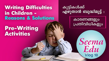 Pre writing activities|| Writing difficulties in children || Reason and solution || Seema R Nair