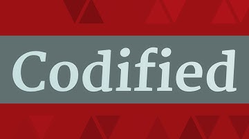 CODIFIED pronunciation • How to pronounce CODIFIED