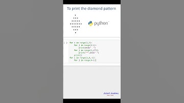 To print the diamond pattern in python