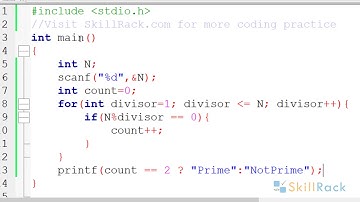 Logic to find if a number is prime or not
