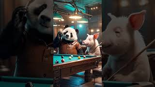 Funny Panda And Pig