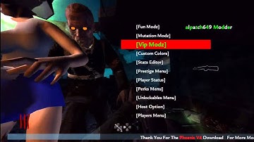 Phoenix V4 Zombie Mod Menu PS3!