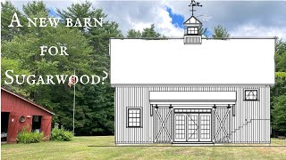 Barn plans, new shrub trimmer, store finds and messy kitchen, garden tour in Dublin, NH