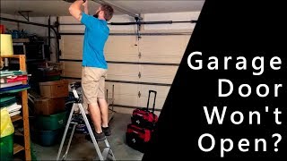 Fix  Garage door makes noise but won't open