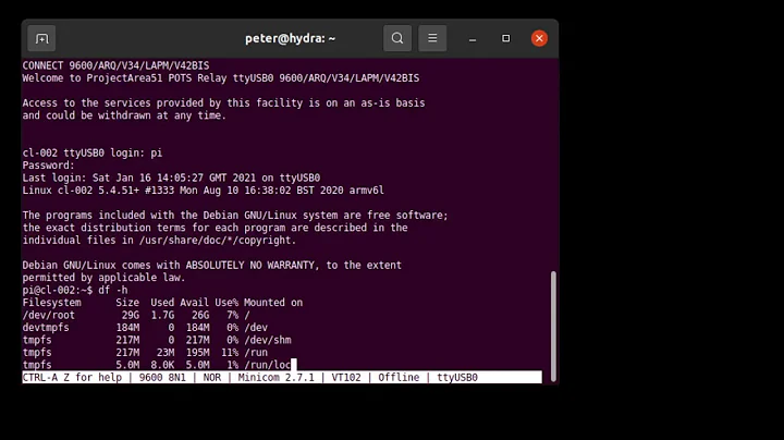 Demo of getting an pair of modems talking over VoIP