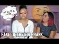 FAKE INTERVIEW PRANK ON MY MOM!! She got heated 😳