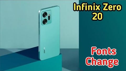 Font Setting In Infinix Zero 20, Font Size Change In Infinix Zero 20, How To Change Font