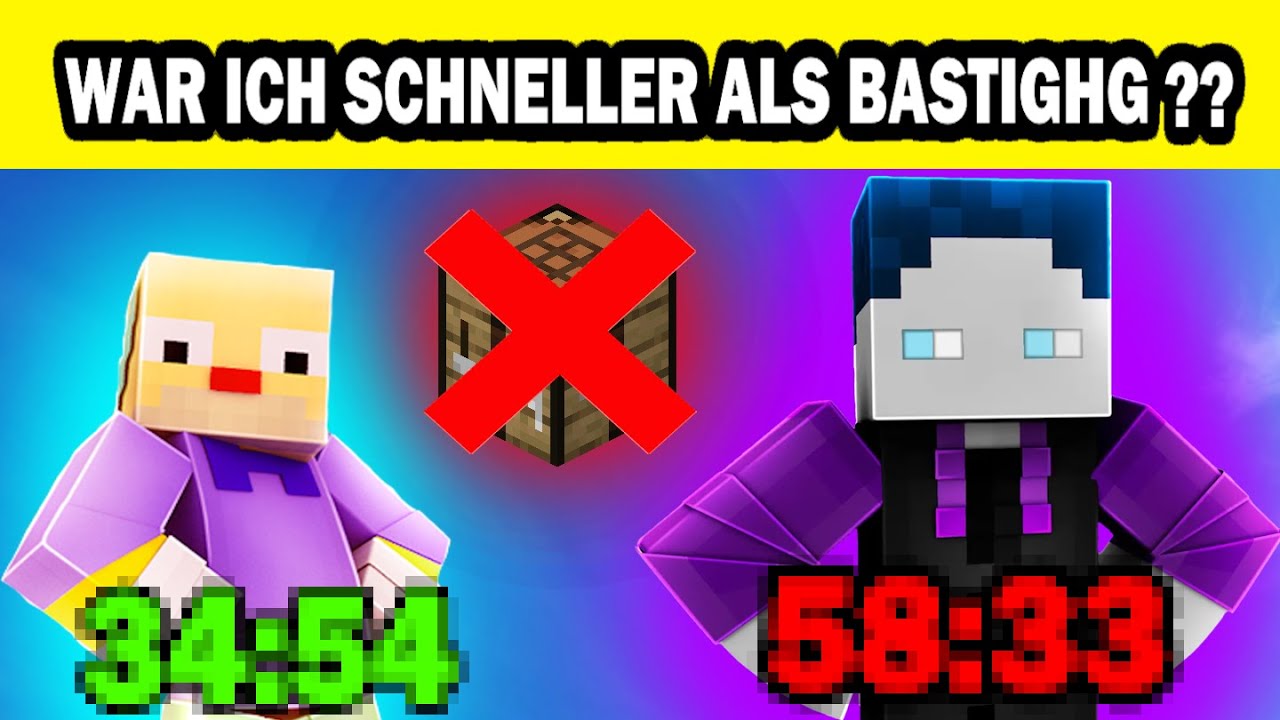BASTIGHGs ERSTE CHALLENGE, wer ist SCHNELLER !?  | Minecraft Ohne Crafting Table #2