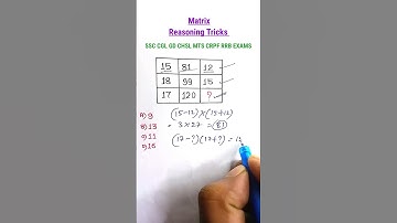 Missing Number| Reasoning Tricks in Hindi| Reasoning Classes for SSC CGL CHSL MTS CRPF RRB |#shorts