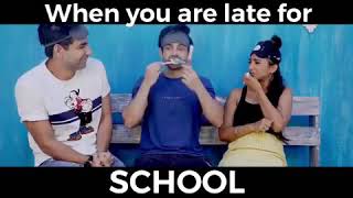 When you are late for school😆😆😆🤣🤣🤣 / short video part 1