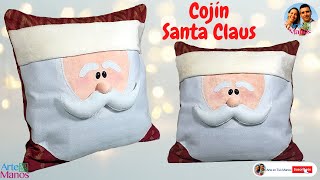 🔴Cómo Hacer COJINES NAVIDEÑOS SANTA CLAUS, Tutorial Con Arte en Tus Manos🎅