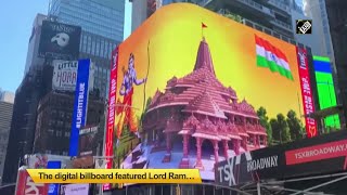 Digital Billboard Of Lord Ram and The Ram Mandir comes up in New York’s Times Square