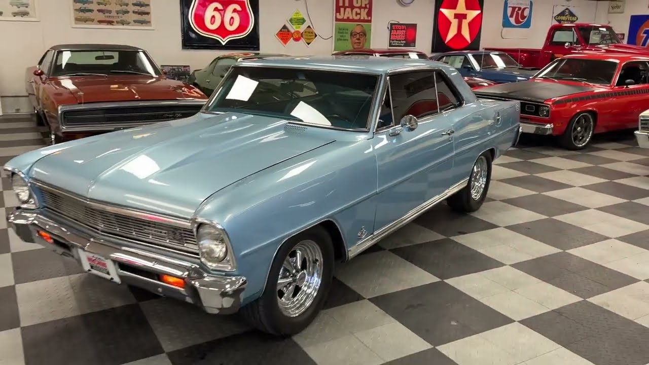 1966 Chevy II SS 118 Car in Mist Blue beating the ground!