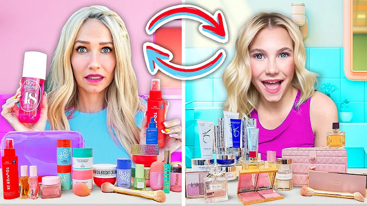 7 SISTERS SWAP MAKEUP BAGS!! *WILL MOM SWAP?*  👛💄