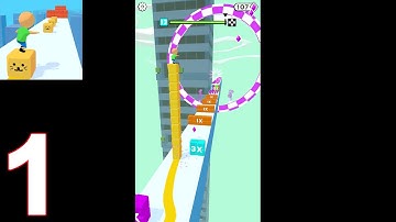 Cube Surfer - Gameplay Walkthrough Part 1 - 1-17lv [iOS/Android]