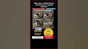 What does a Blind Flange actually do in a piping system?