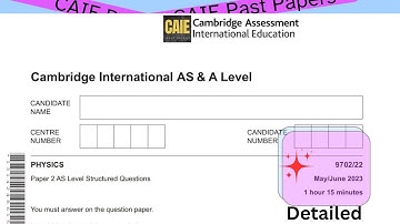 2023/M/J/22/9702 |A level Physics|P2|Cambridge