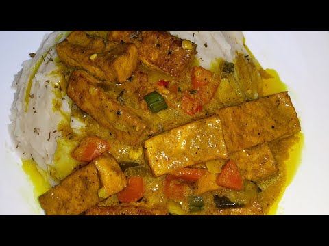 baked curry tofu
