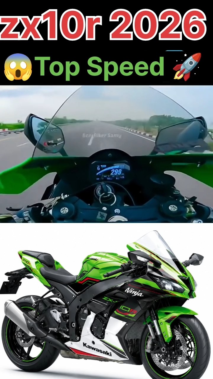 早い者勝ち☆ ZX-10R Hits 299 KM/H 😱 Ultimate Top Speed#shorts #zx10r #vairal