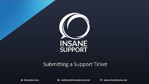 Submitting a Support Ticket