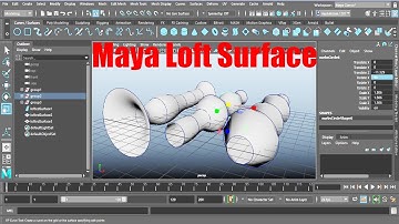 NURBS primitives(Circle)-How to create Polygon Loft Surface from Curve in maya 2022 tutorial