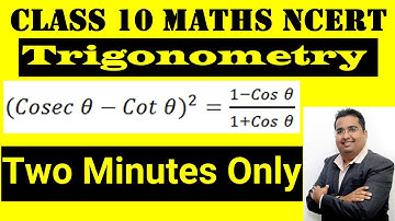 Class 10 Ex 8.4 Q5 (i) Prove (cosecθ - cotθ)^2 = 1-cosθ /1+cosθ | Class 10th | @niharmhirani