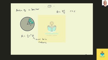 [Math] This exercise involves the formula for the area of a circular sector  Find the area of a