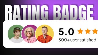 Elementor Reviews Widget - Animated Star Rating Badge with Profile Icons | WDesignKit PRO 2026