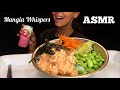 ASMR | EATING SPICY SALMON POKE BOWL! (STORY TIME) MUKBANG (WHIPSER) | MANGIA WHISPERS 먹방