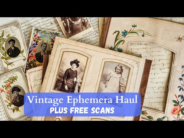 Vintage Ephemera Haul Photos and Handwritten + Free Scans - YouTube vintage-ephemera-haul-photos-and-handwritten-free-scans-youtube
