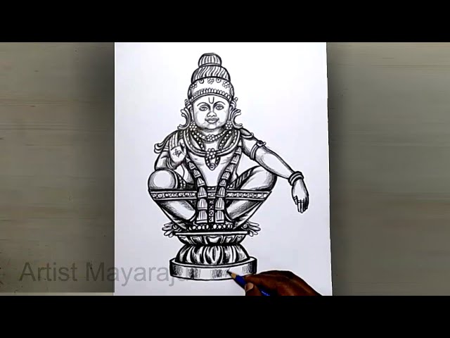 pencil drawing ayyappa swamy ✍✍ 🙏🙏🙏🙏 | TikTok