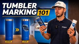How to Mark Stainless Steel on a CO2 Laser With Marking Spray (Full Tumbler Demo)