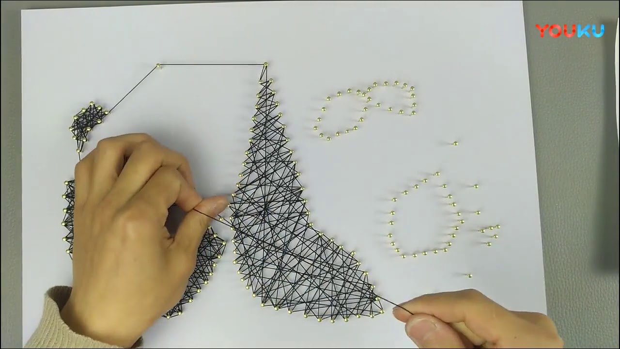 Installation tutorial For String Art Kit (Panda) - YouTube