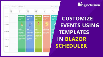 Customize Events Using Templates in Blazor Scheduler