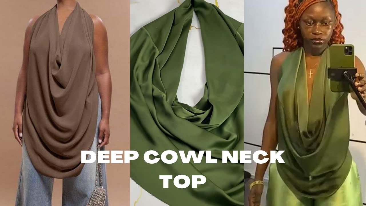 Как сшить топ с глубоким воротником-хомут своими руками | Топ с открытой спиной | Подходит для на...