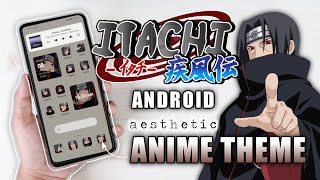 ⛩️ how to make an anime theme on your phone homescreen - uchiha itachi (aesthetic) screenshot 1