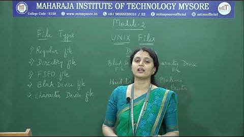 File Types, The UNIX and POSIX File System, File Attributes | VII | CS | Mod2 | USP | S1