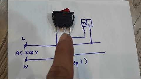 đấu công tắc 3 chân  có đèn báo